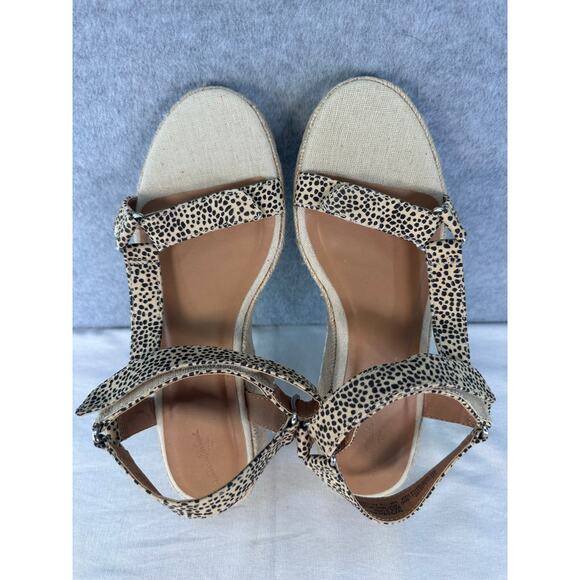 Universal Thread Womens sz 10 Leopard Print Espadrille Wedge Sporty Animal Print - Picture 2 of 8